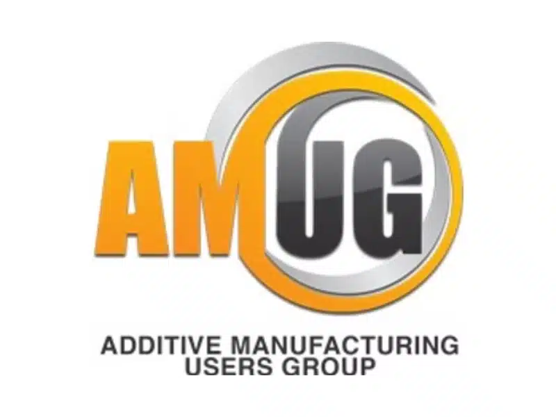 AMUG logo representing the Additive Manufacturing Users Group, a global community for advancing 3D printing technologies and user collaboration.