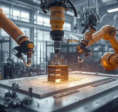 Smart manufacturing setup using Direct Energy Deposition for optimized material efficiency