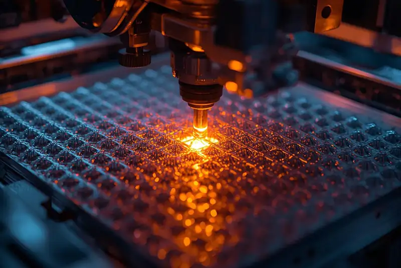 Advanced metal manufacturing using AI, robotics, and additive technology in an industrial facility